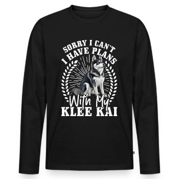 Trèfle d’Alaska Kai - T-shirt manches longues Premium bio Homme - noir - Devant - Nico (187cm)