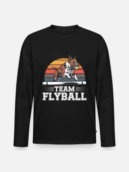 Flyball Dog Sports - Men's Premium Organic Long Sleeve Shirt - black