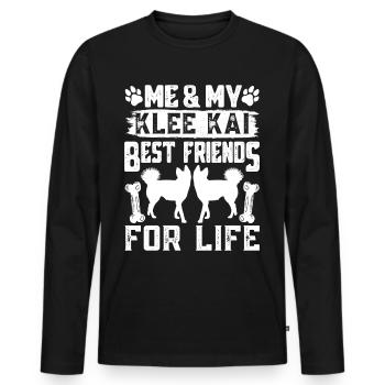 Trèfle d’Alaska Kai - T-shirt manches longues Premium bio Homme - noir - Devant - Nico (187cm)