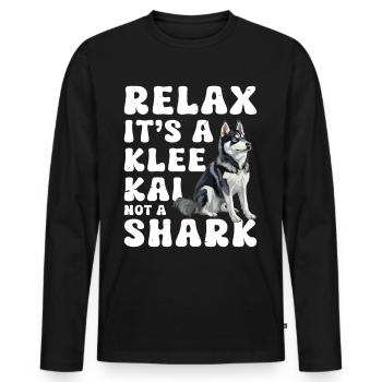 Trèfle d’Alaska Kai - T-shirt manches longues Premium bio Homme - noir - Devant - Nico (187cm)