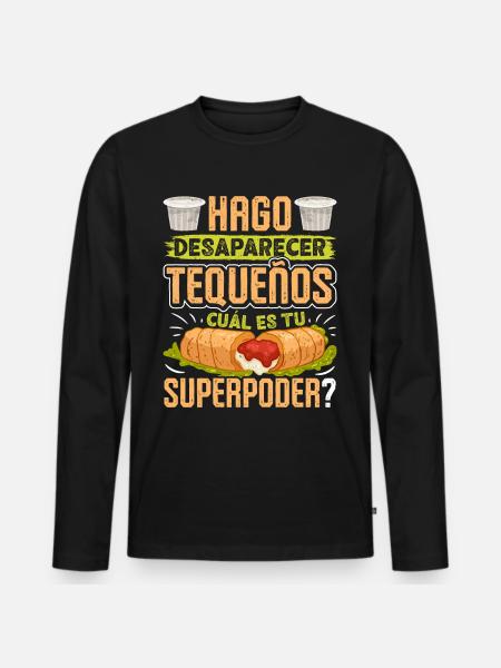 Tequenos Venezuelan - Men's Premium Organic Long Sleeve Shirt - black