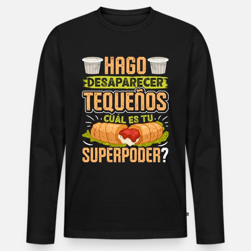 Tequenos venezolanisch - Männer Premium Bio Langarmshirt - Schwarz