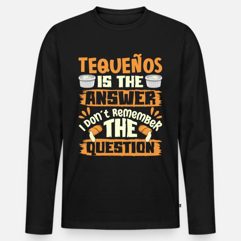 Tequenos venezolanisch - Männer Premium Bio Langarmshirt - Schwarz