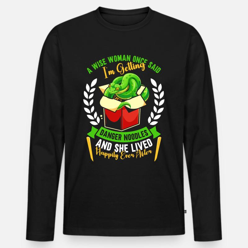 Green Tree Python - Männer Premium Bio Langarmshirt - Schwarz
