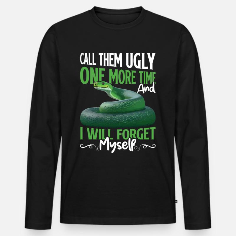 Green Tree Python Men's Premium Organic Long Sleeve Shirt