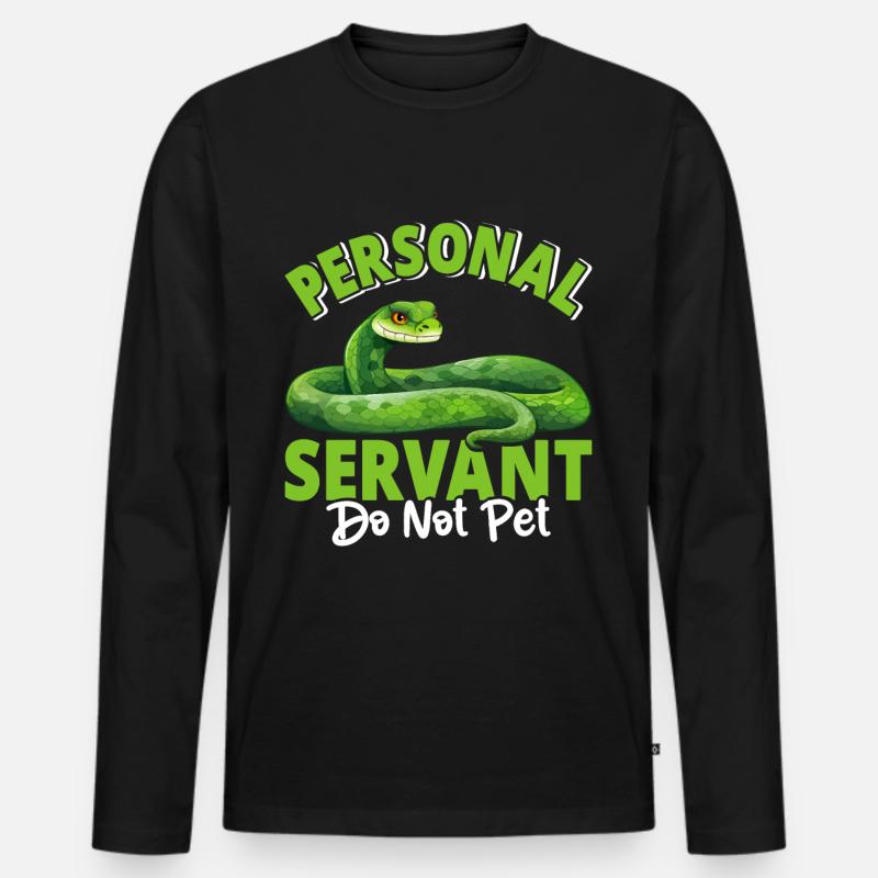 Python arborescent vert - T-shirt manches longues Premium bio Homme - noir