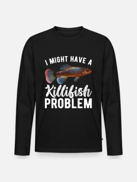 Killifisch Aquarium Fish Lovers - Men's Premium Organic Long Sleeve Shirt - black