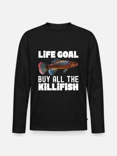 Killifisch Aquarium Fish Lovers - Men's Premium Organic Long Sleeve Shirt - black