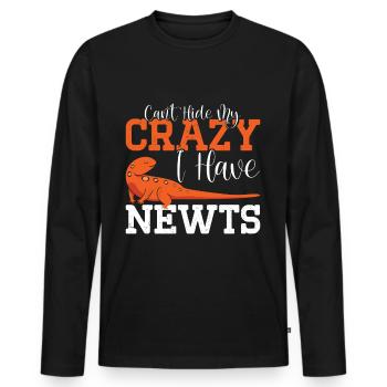 Molch - Männer Premium Bio Langarmshirt - Schwarz - Vorne - Nico (187cm)