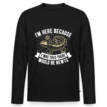 Molch - Männer Premium Bio Langarmshirt - Schwarz - Vorne - Nico (187cm)