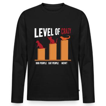 Molch - Männer Premium Bio Langarmshirt - Schwarz - Vorne - Nico (187cm)