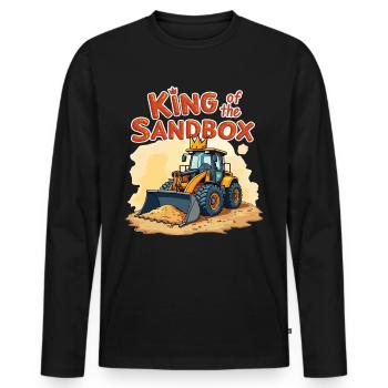 Roi du bac à sable - Funny Excavator Kids - T-shirt manches longues Premium bio Homme - noir - Devant - Nico (187cm)
