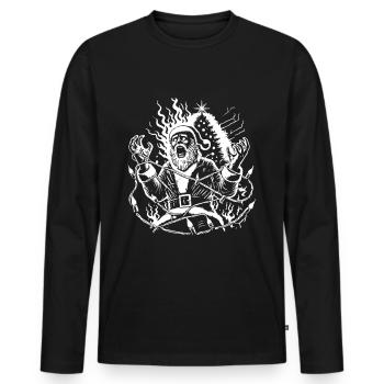 Lustiger Sarkasmus Weihnachtsmann Chaos - Männer Premium Bio Langarmshirt - Schwarz - Vorne - Nico (187cm)