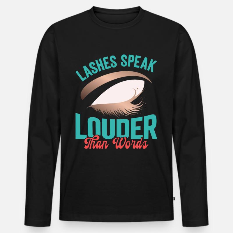 Lash Tech - Männer Premium Bio Langarmshirt - Schwarz