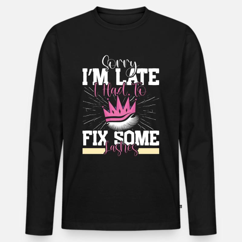 Lash Tech - Männer Premium Bio Langarmshirt - Schwarz