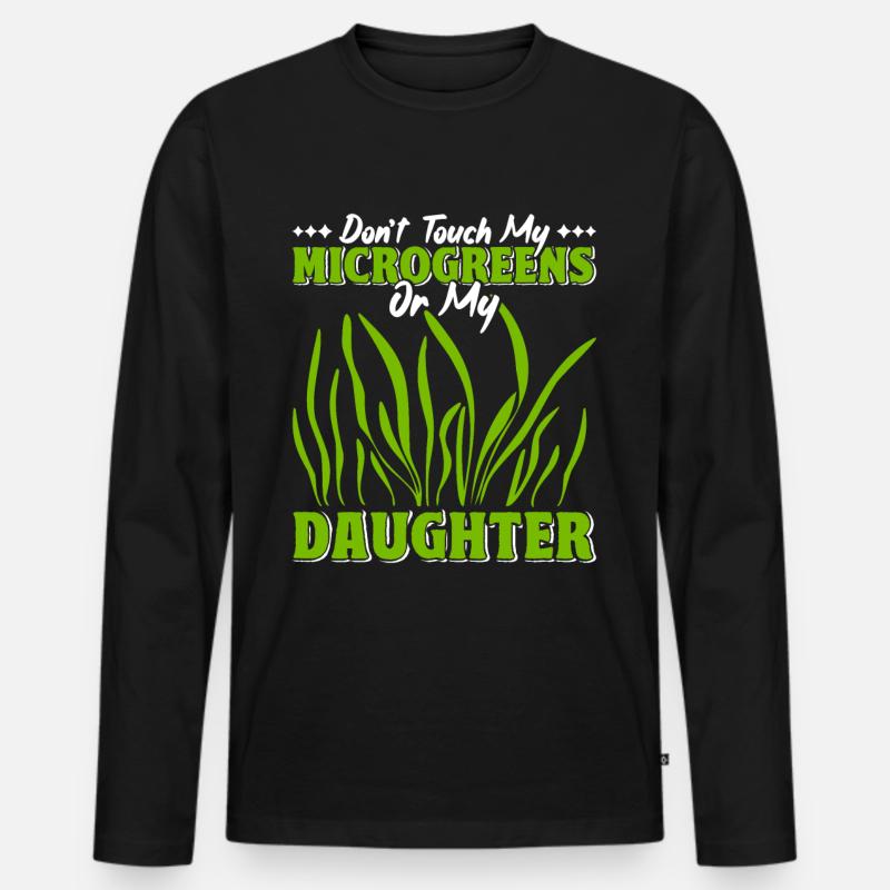 Microgreens Microgreen - Männer Premium Bio Langarmshirt - Schwarz