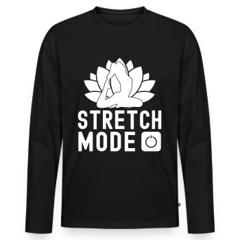 Pilates Enthusiasts Stretch Mode On Pilates - Männer Premium Bio Langarmshirt - Schwarz - Vorne - Nico (187cm)