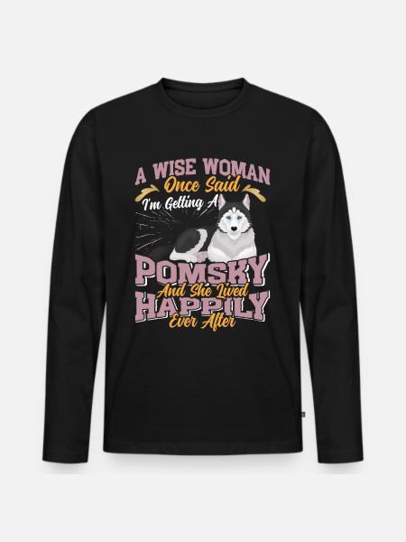 Dog saying dog dog - Men's Premium Organic Long Sleeve Shirt - black