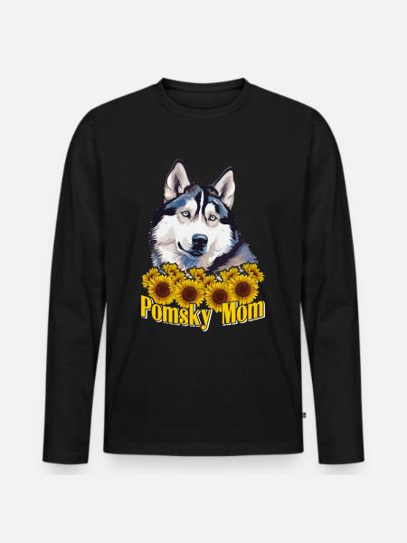 Dog saying dog dog - Men's Premium Organic Long Sleeve Shirt - black