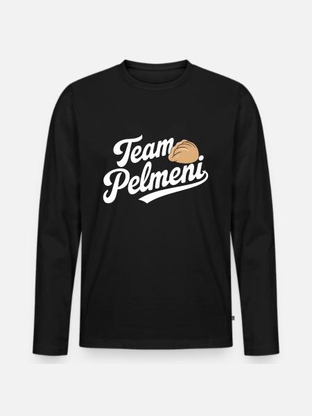 Pelmeni Cuisine russe - T-shirt manches longues Premium bio Homme - noir