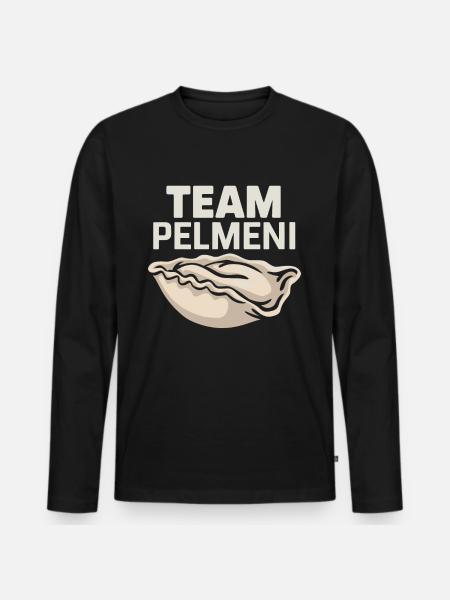 Pelmeni Cuisine russe - T-shirt manches longues Premium bio Homme - noir