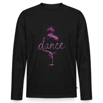 Dance purple dust - Men's Premium Organic Long Sleeve Shirt - black - Front - Nico (187cm)