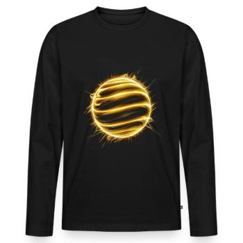 Energy ball - Men's Premium Organic Long Sleeve Shirt - black - Front - Nico (187cm)
