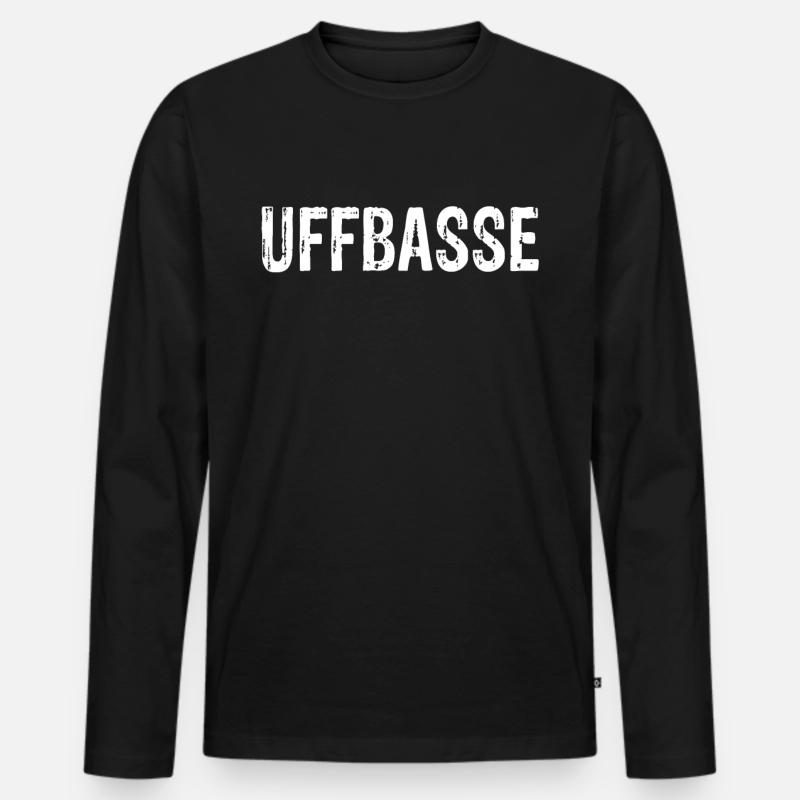 Uffbasse - Männer Premium Bio Langarmshirt - Schwarz
