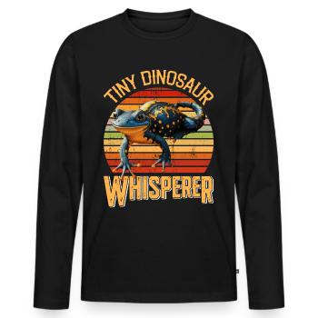 Molch - Männer Premium Bio Langarmshirt - Schwarz - Vorne - Nico (187cm)