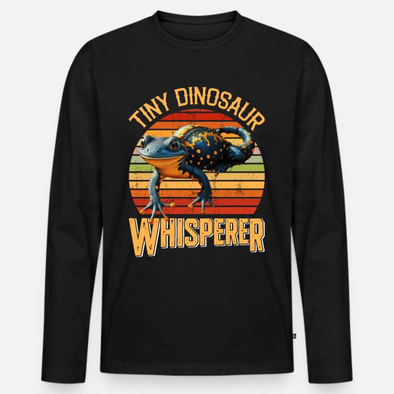 Molch - Männer Premium Bio Langarmshirt - Schwarz