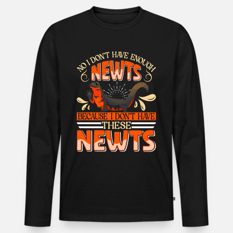 Molch - Männer Premium Bio Langarmshirt - Schwarz