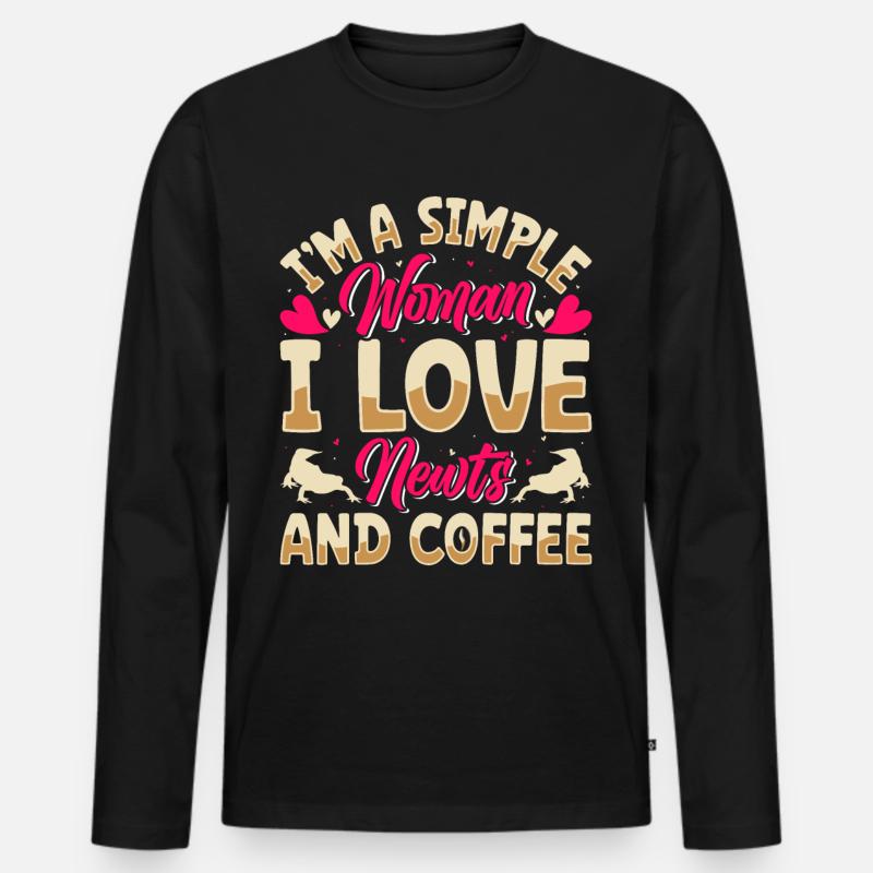 Molch - Männer Premium Bio Langarmshirt - Schwarz