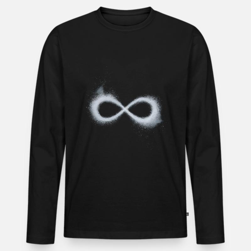 Unendlichkeit - Männer Premium Bio Langarmshirt - Schwarz