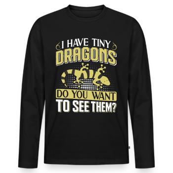 Molch - Männer Premium Bio Langarmshirt - Schwarz - Vorne - Nico (187cm)