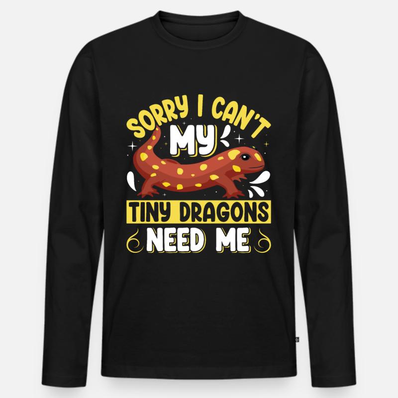 Newt - Men's Premium Organic Long Sleeve Shirt - black