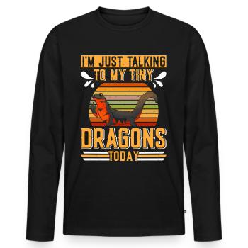 Molch - Männer Premium Bio Langarmshirt - Schwarz - Vorne - Nico (187cm)
