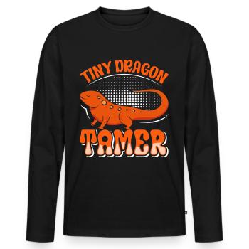 Molch - Männer Premium Bio Langarmshirt - Schwarz - Vorne - Nico (187cm)