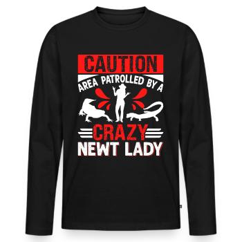 Molch - Männer Premium Bio Langarmshirt - Schwarz - Vorne - Nico (187cm)