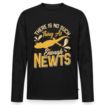 Molch - Männer Premium Bio Langarmshirt - Schwarz - Vorne - Nico (187cm)