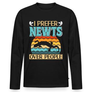 Molch - Männer Premium Bio Langarmshirt - Schwarz - Vorne - Nico (187cm)