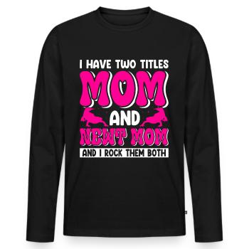 Molch - Männer Premium Bio Langarmshirt - Schwarz - Vorne - Nico (187cm)