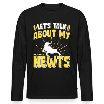 Molch - Männer Premium Bio Langarmshirt - Schwarz - Vorne - Nico (187cm)