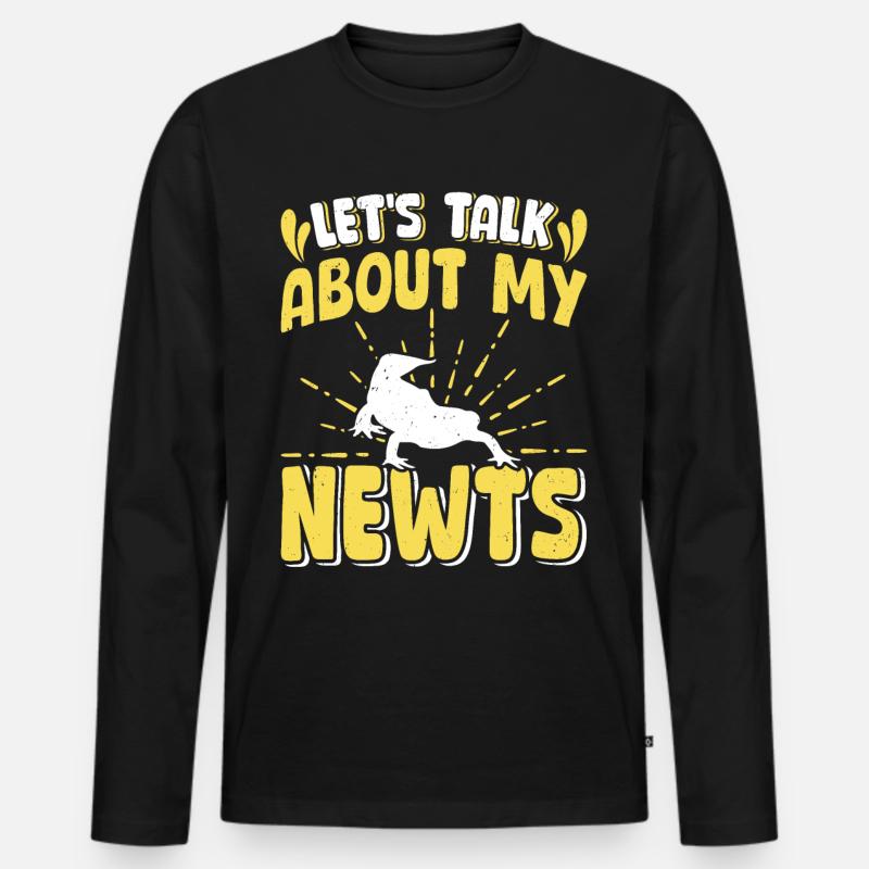 Newt - Men's Premium Organic Long Sleeve Shirt - black