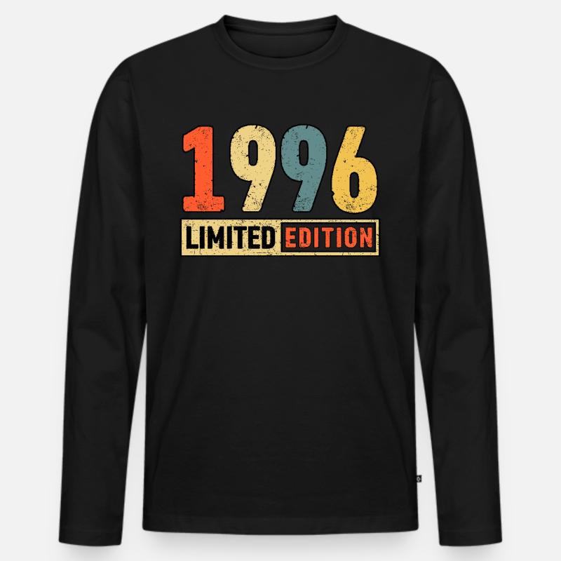 Limited Edition 1996 - Männer Premium Bio Langarmshirt - Schwarz