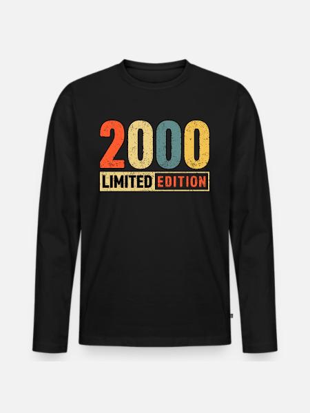 Limited Edition 2000 - Men's Premium Organic Long Sleeve Shirt - black
