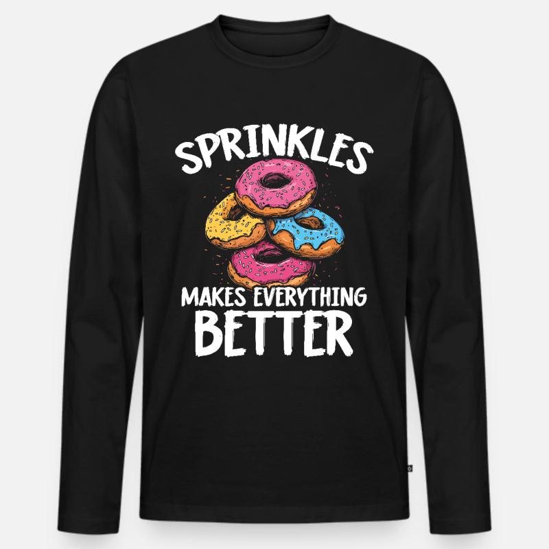 Donuts Donut - Männer Premium Bio Langarmshirt - Schwarz