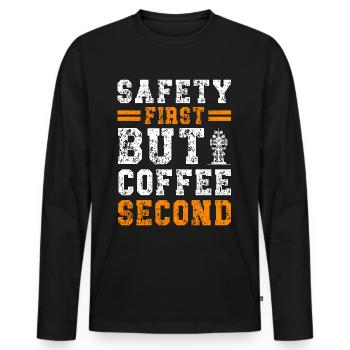Industrial Climbers Tower Climbers Industrial Climbing - Men's Premium Organic Long Sleeve Shirt - black - Front - Nico (187cm)