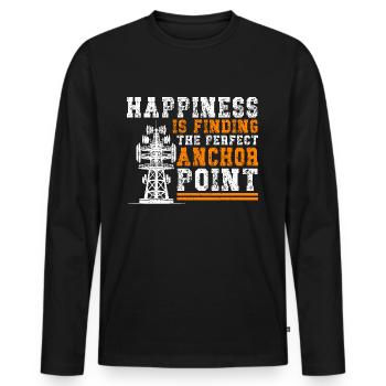Industrial Climbers Tower Climbers Industrial Climbing - Men's Premium Organic Long Sleeve Shirt - black - Front - Nico (187cm)
