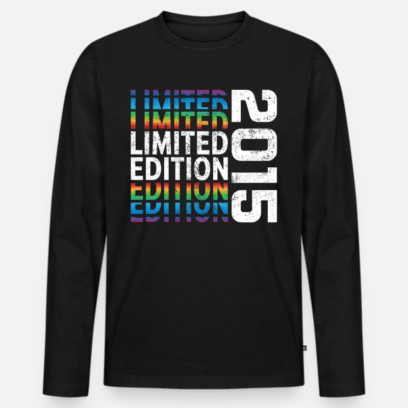 Limited Edition 2015 - Männer Premium Bio Langarmshirt - Schwarz
