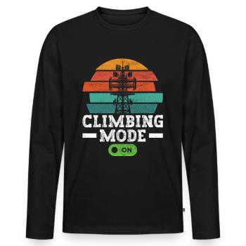 Industrial Climbers Tower Climbers Industrial Climbing - Men's Premium Organic Long Sleeve Shirt - black - Front - Nico (187cm)